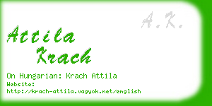 attila krach business card